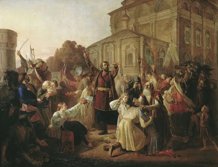 «Воззвание Минина к нижегородцам в 1611 г.». Песков М.И., 1861 г.