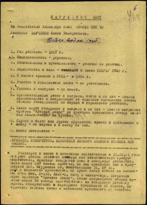 Марченко От в 1