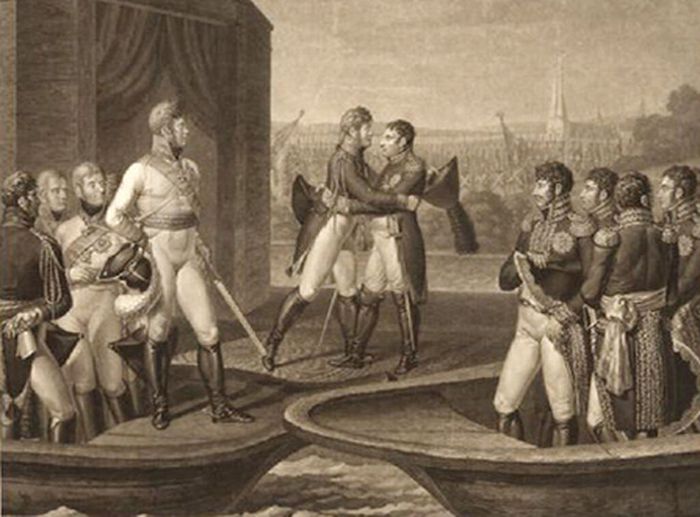 Императоры Наполеон I и Александр I на Немане. I четверть XIX века. Гравюра_gallery