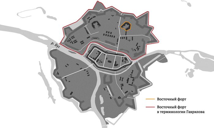 Схема Брестской крепости