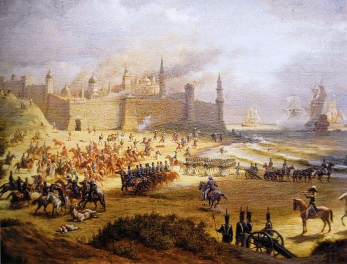 Бой под крепостью Анапа 28 мая 1828 г. (с работы Ю. Ковальчука).