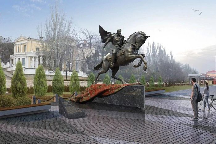 памятник генералу Петру Котляревскому в Феодосии