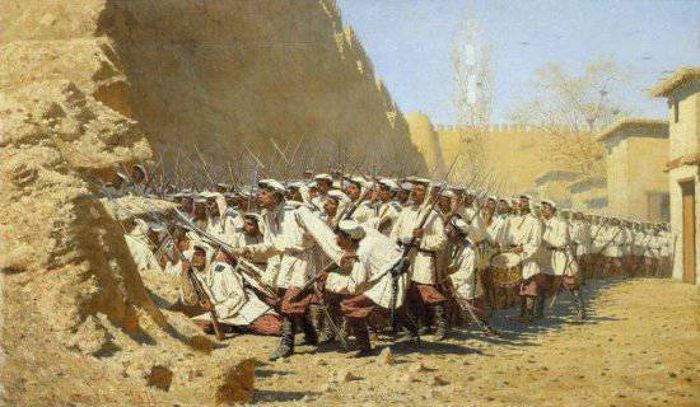 Василий Васильевич Верещагин (1842-1904) Солдаты у крепостной стены