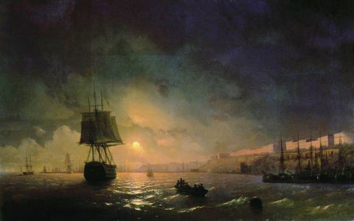 И. К. Айвазовский, Вид Одессы в лунную ночь  1846