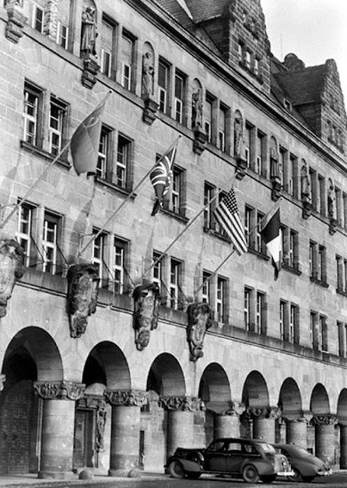 Здание Дворца юстиции в Нюрнберге, где проходил Нюрнбергский процесс