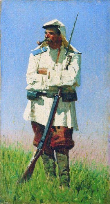 Василий Васильевич Верещагин (1842-1904) Туркестанский солдат в зимней форме